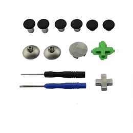 Full set Swap Metal Thumb Sticks Grips D-Pad Bumper Trigger Button Replacement Mod kit Parts For Xbox One Elite Series 1 Controller Thumbstick High Quality FAST SHIP