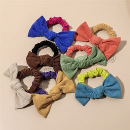 Woman Girls Solid Suede Pony Tails Hair Bow Scrunchies Rubber Band Elastic Hairband Hair Accessories Tie Rope Gum Headwear Ornament