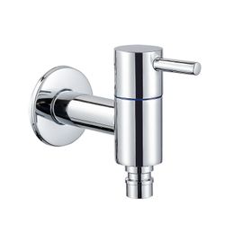 G1/2 Silver Copper Laundry Faucets Outdoor Garden Mixer Tap Bathroom Corner Single Cold Water Faucet Tap