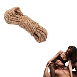 Flirt corde de jute torsadé nœud tressé lié pour les amants de couples adultes retenue fil