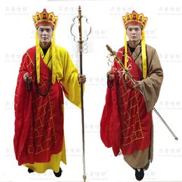 Tang Monk's full set cassock hat clothes journey to the west costumes props performance Outfit Sun Wu Kong monkey King Costume