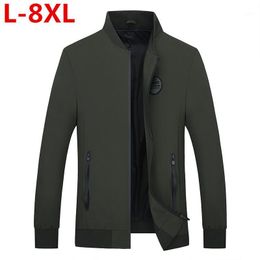 Plus Size 8XL 7XL Arrival Spring Jacket Men Brand Clothing Fashion Coat Top Quality Patchwork Hip Hop Male