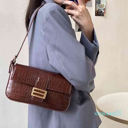 Finger Crocodile Pattern Women Shoulder Bags Pu Leather Lady Armour Bag Women's Handbag 2021 New Women's Handbag Bolsa dign