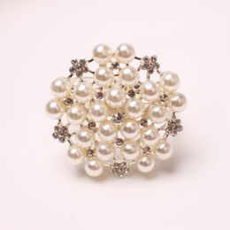 diamond napkin ring UK - 8PCS Pearl Diamond Napkin Ring Desktop Decoration Used For Family Party Wedding Banquet Western Cocktail Rings