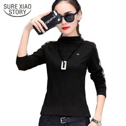 Long-sleeved shirt female autumn arrival thin bottoming fashion women tops causal D77 30 210506