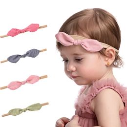 Pearl Flower Nylon Baby Headband Infant Nylon Elastic HairBands Vintage Artificial Floral Newborn Girl Photography Prop