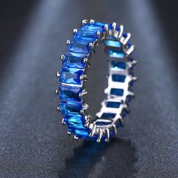 -Cristal de luxo da jóia de Swarovskis anel multi-colorido conjunto com forma cúbica cz única adequada para anéis de cluster de engajamento de mulheres