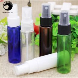 50PCS 30ml White Green B lue Plastic Spray Perfume Bottles Mini New Style Parfume Cosmetic Water Pack Empty Containers Shippinghigh qty