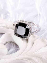 zircon Black diamond s 925 sterling silvergifts for women uxury Jewellery 2020engagement ring