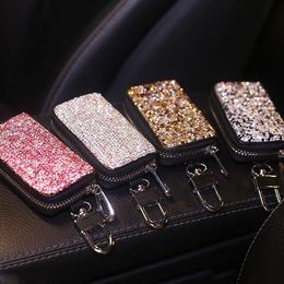 Interior Decorations Universal Bling Car Key Case Lighter Bag Protection Cover Porta Chaves Purse Chave Funda Llave Accessories For Woman
