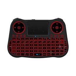 MT08 2.4G Air Mouse Remote Control Mini Keyboard Mouse Combos Rainbow Backlit For Windows PC Android TV BOX PS3 Computer