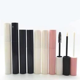 10ML Mascara Tube and Wand Empty Bottles with Eyelash Wand Empty Eyelash Tubes Bottle with Rubber Inserts For Mascara Samples (Matte Pink, White, Black