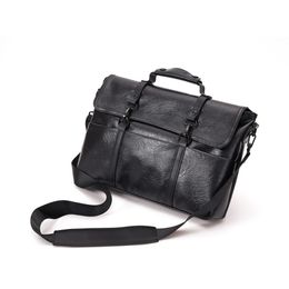 Men designer Shoulder Briefcase Black Leather Handbag Business Women Laptop Bag Messenger business