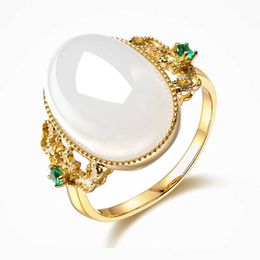 Womens Rings Crystal Jewellery 18 K gold plated white ring inlaid Cluster For Female Band styles