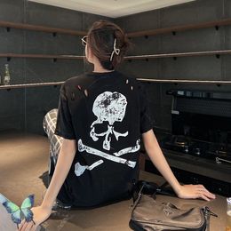 Mastermind Japan T-shirt Destroy Hole Men Women Mastermind T Shirt Original Tag Label Rainbow Ribbon Cleft