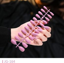 quality light purple matte Colours Manufacturers price pointed a nail strips article 24 piece frosted finished wear nail nail Full Cover Tips False Nails