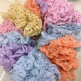 Grid Floar Printed Girls HairBands Summer Children's Candy Colours Fashion Horsetail Hair Ring Large Intestine Elastic Rope loop Accessories Supplies G821399