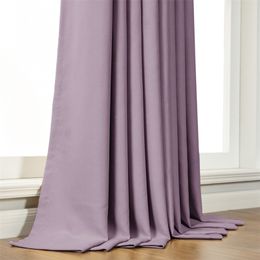 Modern Blackout Curtain for Living room Bedroom Curtain for Window Drapes Purple Finished Blackout Curtain 1 panel blinds 211203