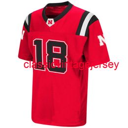 Stitched custom Nebraska Cornhuskers Colosseum Red Berringer #18 Football Jersey Men Women Youth Jersey XS-6XL