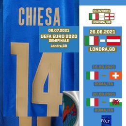 Home Textile 2021 EUR FINAL Match Worn Player Issue Bonucci Maillot Immobile Chiesa Jorginho Insigne Spinazzola With Finale MatchDetails Soccer Patch Badge