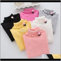 Pullover Clothing Baby Maternity Drop Delivery 2021 Brand Fashion Kids Clothes Flower Children Sweater Girls Pullovers Girl Child Basic Turtl