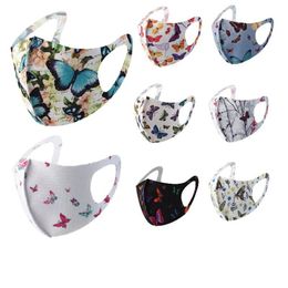 Polyester Women's Butterfly Printing Face Repair Fashion Spring Washable Windproof and Dustproof Breathable Decorative Ear Mask UID5720