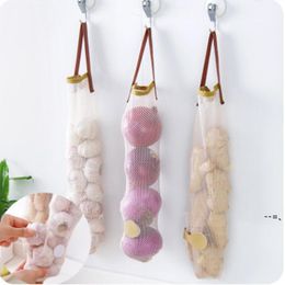 NEWVegetable Fruits Hanging Storage Bag Home Hollow Out Breathable Multifunction Vegetables Bags Reusable Eco-Friendly Sack LLB10096