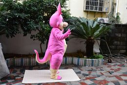 Mascot Costumes Pink Kangaroo Mascot Costume Adult Cartoon Character Outfit Suit Holiday Party Appreciation Banquet Mascot Apparel