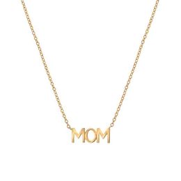 Delicate MOM 18K Gold Charm 925 Sterling Sier Monther's Women Tiny Fashion Necklac