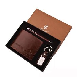 Wristwatches 3pcs/set Men's Gift Women Set Beautifully Packaged Watch Wallet+Pen+Key Chain 3pcs/watch