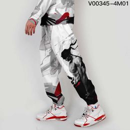 Jogger Men Streetwear Spring Autumn Sweatpants Harajuku Pant Fashion Broadcloth Straight Roronoa Zoro Casual Anime ONE Piece Mid Y0927