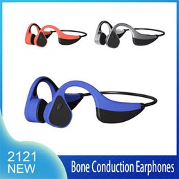 Bone Conduction Earphones Wireless Bluetooth Sports Earphone Waterproof Noise Reduction Earbuds Not In-Ear HD With Mic