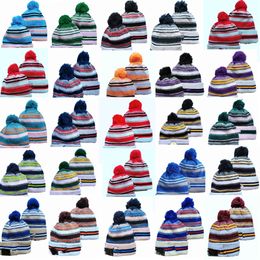 Зимние американские командные вязаные шапки 2021, оптовая продажа, футбол, баскетбол, уличные лыжные шапки с помпоном, высокое качество, смешанный заказ, бесплатная доставка