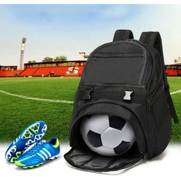 Football Basketball Backpack Academy Gym Fitness Bag for Shoes Mesh Storage Rucksack Waterproof Oxford Training Bag Male Bag Q0705