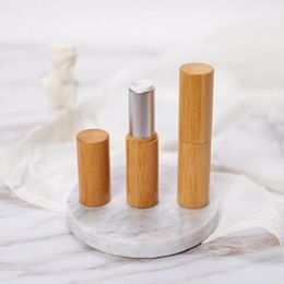 12.1mm Makeup bamboo design empty lip gross container bamboo lipstick tube DIY cosmetic, lip balm tubes