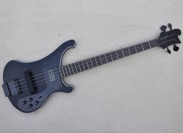 Matte Black 4 strings 4003 Ricken electric bass guitar with Black pickguard,Rosewood fretboard,Can be Customised