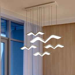 Nordic Pendant Lights Led Bird Lamps Seagull Modern Lamp Creative Living Hanging Dining Room Suspension 100-240V
