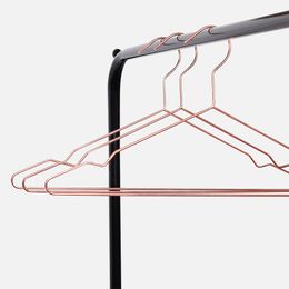 Metal wire suit garment pants skirt dress coat hanger Rose gold copper wire clothes hanger DH9477