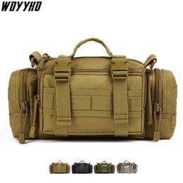 Military Tactical Waist Bag,Outdoor Climbing Hunting Tactical Waist Pack,Molle Camping Hiking Pouch 3P Chest Bag Travel Belt Bag Q0721