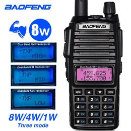 -Baofeng 8W UV-82 портативная кабина Talkie Dual Band FM трансиверов три модели UV82 двусторонняя ветчина радио VHF UHF P10KM Radios