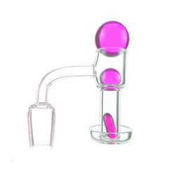 Wholesale 20mm OD Terp Slurper Smoking Quartz Banger nail Bevelled Edge Vacuum Nail With Ruby Pearls For Water Bong