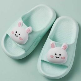 Children Slippers Boys Girls Cartoon Bunny Beach Sandals Summer Shoes For Kids PVC Non-slip Soft Indoor Bathroom Slides qq311 210712
