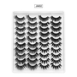 Curly Crisscross 3D Mink False Eyelashes 20 Pairs Set Soft & Light Vivid Handmade Fake Lashes Makeup For Eyes 10 Models Available Easy To Wear DHL Free