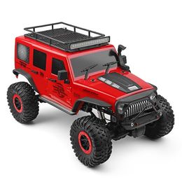 104311 1:10 Electric 4WD Climbing Vehicle Suspended Double Straight Bridge RC Off-Road Car Toy-Blood red