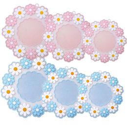 Mats & Pads 1Pc Cute Silicone Flower Placemat Soft Rubber Washable Cup Pad Dining Table Decoracion Kitchen Accessories