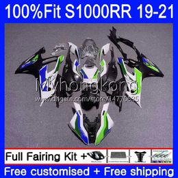 100%Fit Injection Mold For BMW S1000-RR Blue Black hot S 1000RR S1000 RR Bodywork S1000RR 19 20 21 Body 3No.132 S-1000RR 19-21 S-1000 S 1000 RR 2019 2020 2021 OEM Fairing
