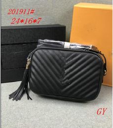 High Quality designers Fashion womens CrossBody bag Shoulder Bags Letter Handbag ladies purse Chains Cross Body Clutch Camera Handbags 201911#24cm