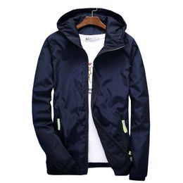 Jacket Men's Large Size Summer Bomber Spring Windbreaker cloth Streetwear Coat Hood Fashion Male Clothing 7XL Plus Size 6XL 210518