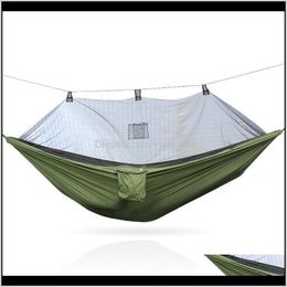 Activities Leisure Games Sports & Outdoors Drop Delivery 2021 Anti-Mosquito Hammock In The Summer, Outdoor Travel, Camping Sleep Wivxm