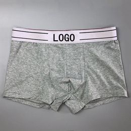 Men Solid Boxers LOGO Underpants Fashion Casual Sexy Underwear Boxer Shorts Designers Brand Breathable Modal Cotton Panties 3pcs With Boxes